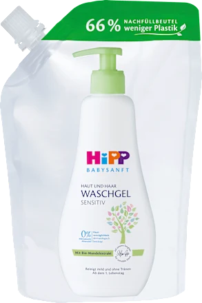 Baby Waschgel Haut & Haar sensitiv, Nachfüllpack, 400 ml